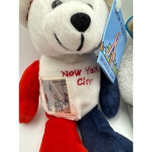 Timeless Toys NYC Memorial Bear & Holy Bears Firefighter Plush Set 9/11 Tribute